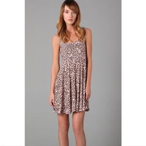 Free People Leopard Print Pink Tank Dress